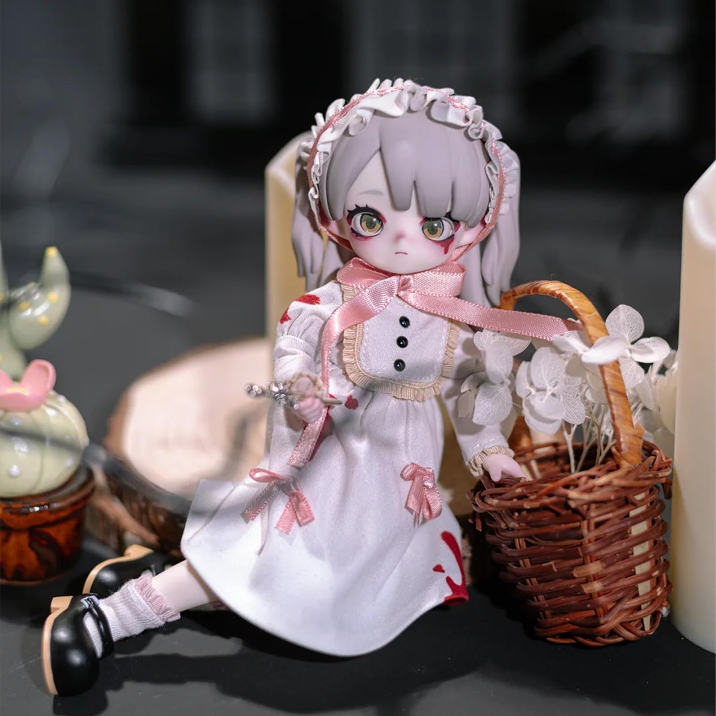 CALEMBOU Nyssa Strange Nightmare 1/12 BJD Doll — Gothic Lolita Collectible, 5.5 in
