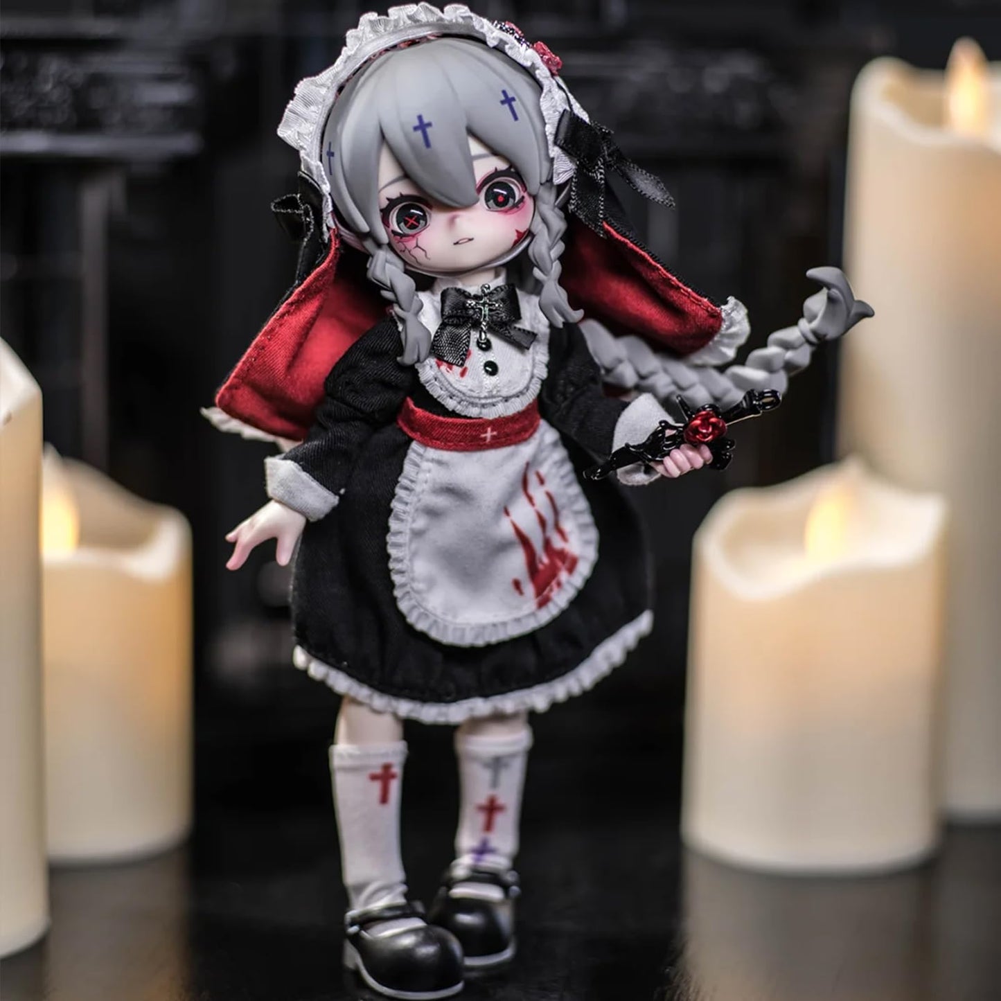 CALEMBOU Nyssa Strange Nightmare 1/12 BJD Doll — Gothic Lolita Collectible, 5.5 in
