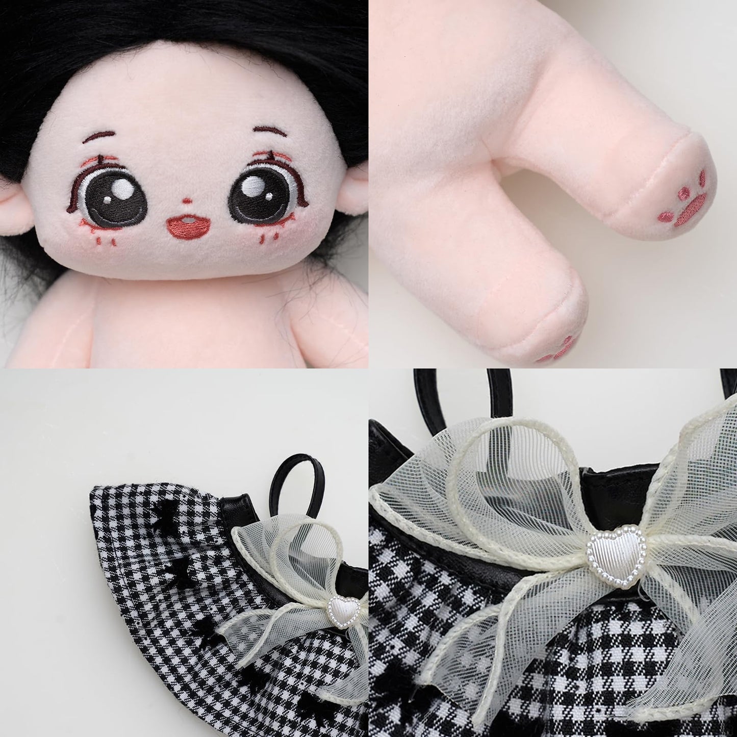 CALEMBOU Plush Doll 20cm – Skeleton Figure, Dress-Up Anime Plush Toy