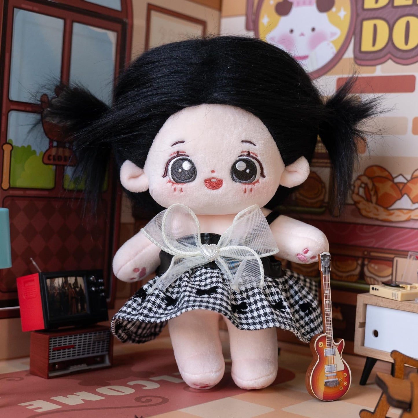 CALEMBOU Plush Doll 20cm – Skeleton Figure, Dress-Up Anime Plush Toy
