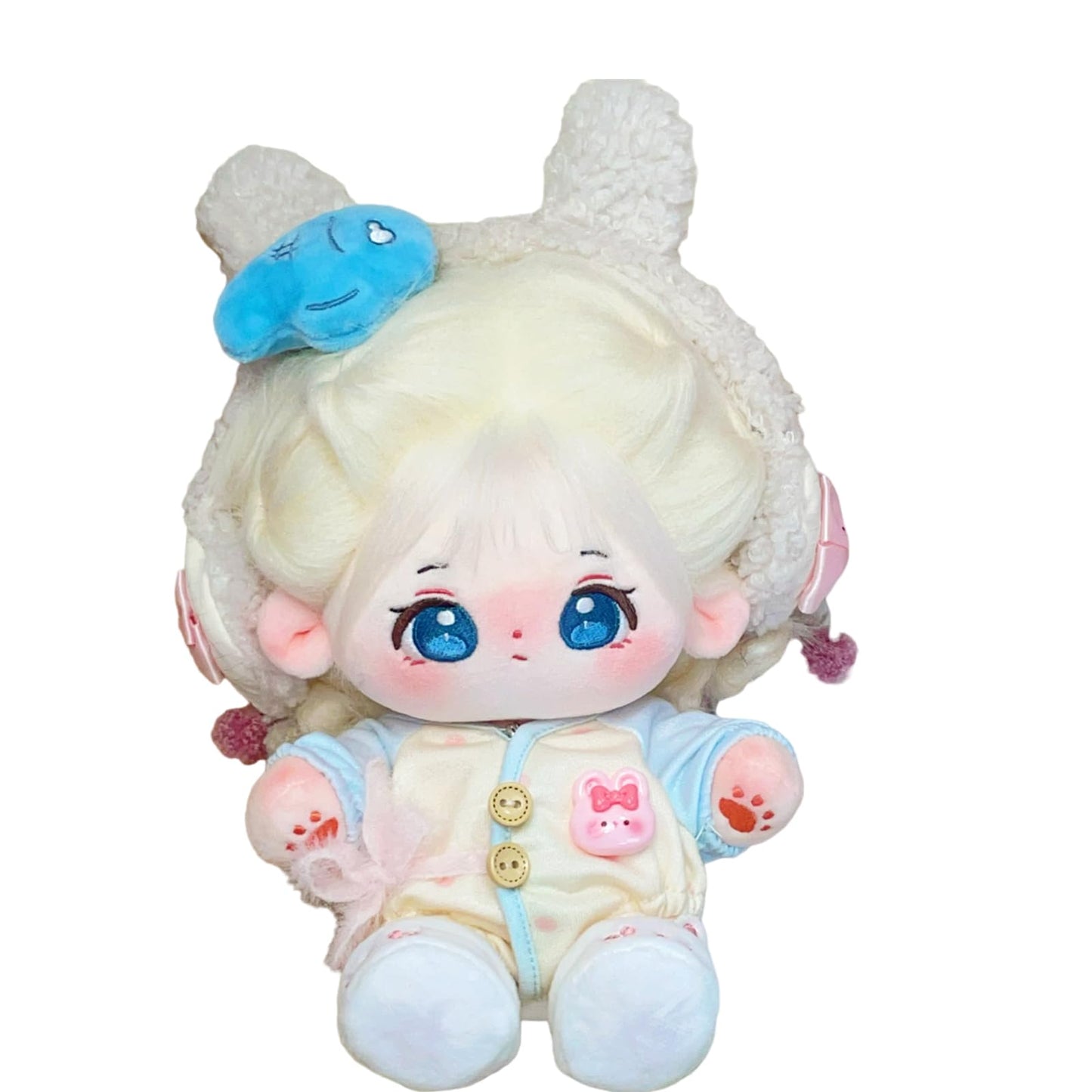 CALEMBOU Plush Doll 20cm – Dress-Up Skeleton Plush Toy, 8-Inch Cute Cotton Doll
