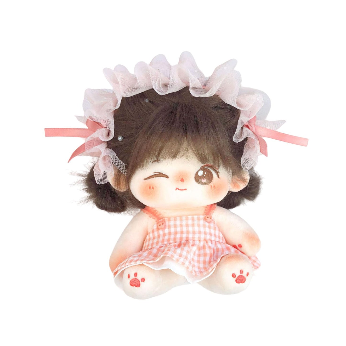 CALEMBOU Plush Doll Winkii 20cm – Cute Dress-Up Doll, Kawaii Anime Plush Toy