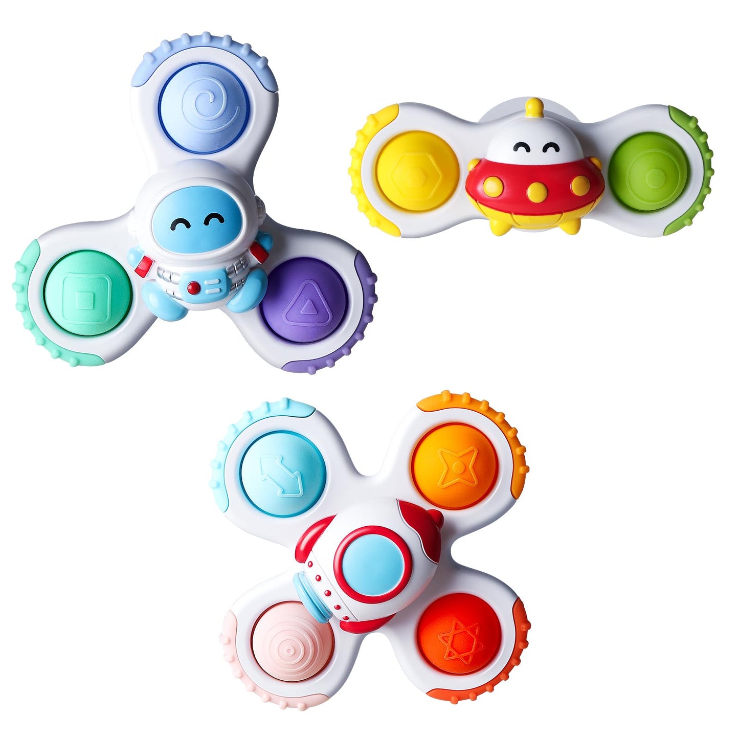 CalfQueen Baby Suction Cup Spinner Toy – Travel Fidget for Toddlers