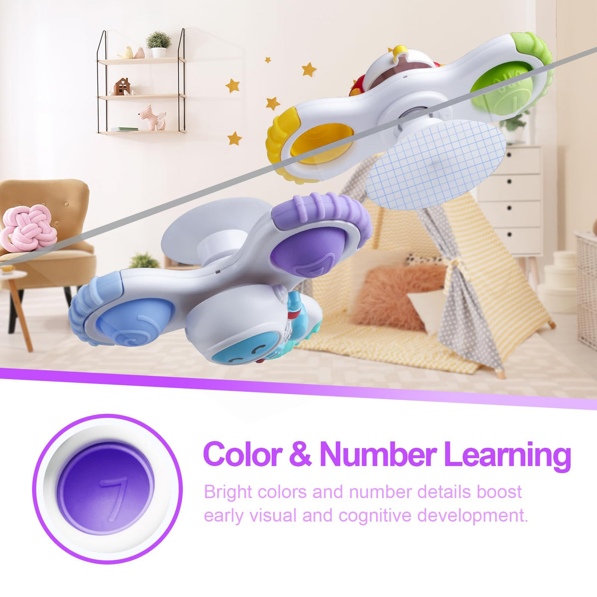 CalfQueen Baby Suction Cup Spinner Toy – Travel Fidget for Toddlers