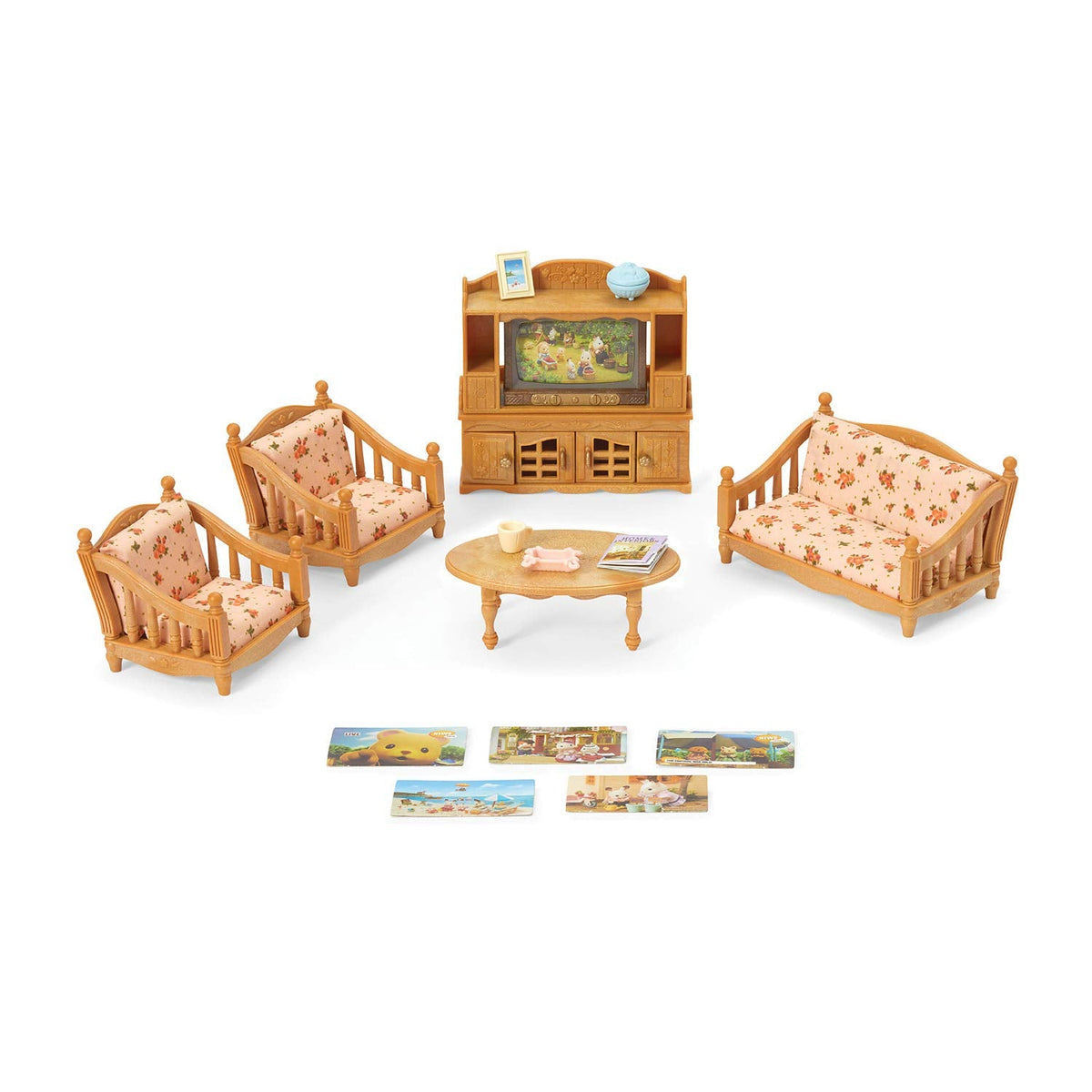 Calico Critters Comfy Living Room Set – Dollhouse Furniture & Accessories for 3+