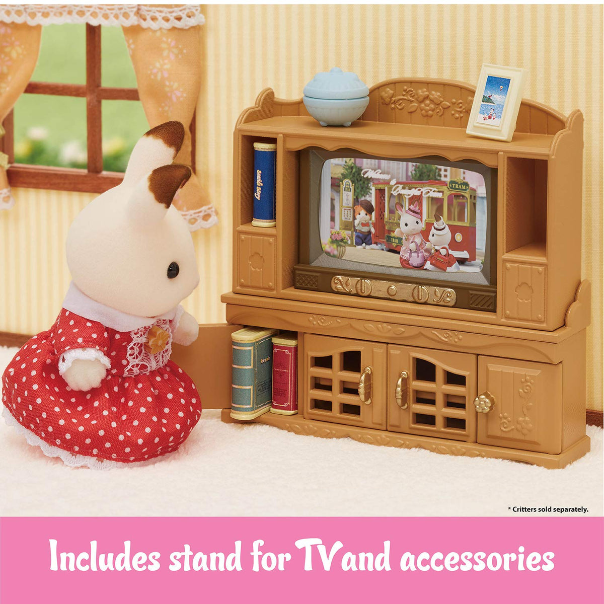 Calico Critters Comfy Living Room Set – Dollhouse Furniture & Accessories for 3+