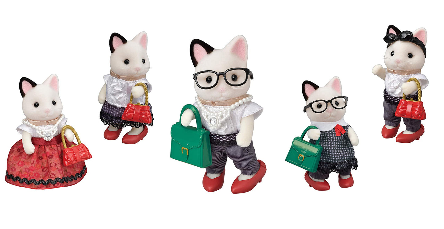 Calico Critters Fashion Playset Tuxedo Cat Felicia Outfit & Accessories