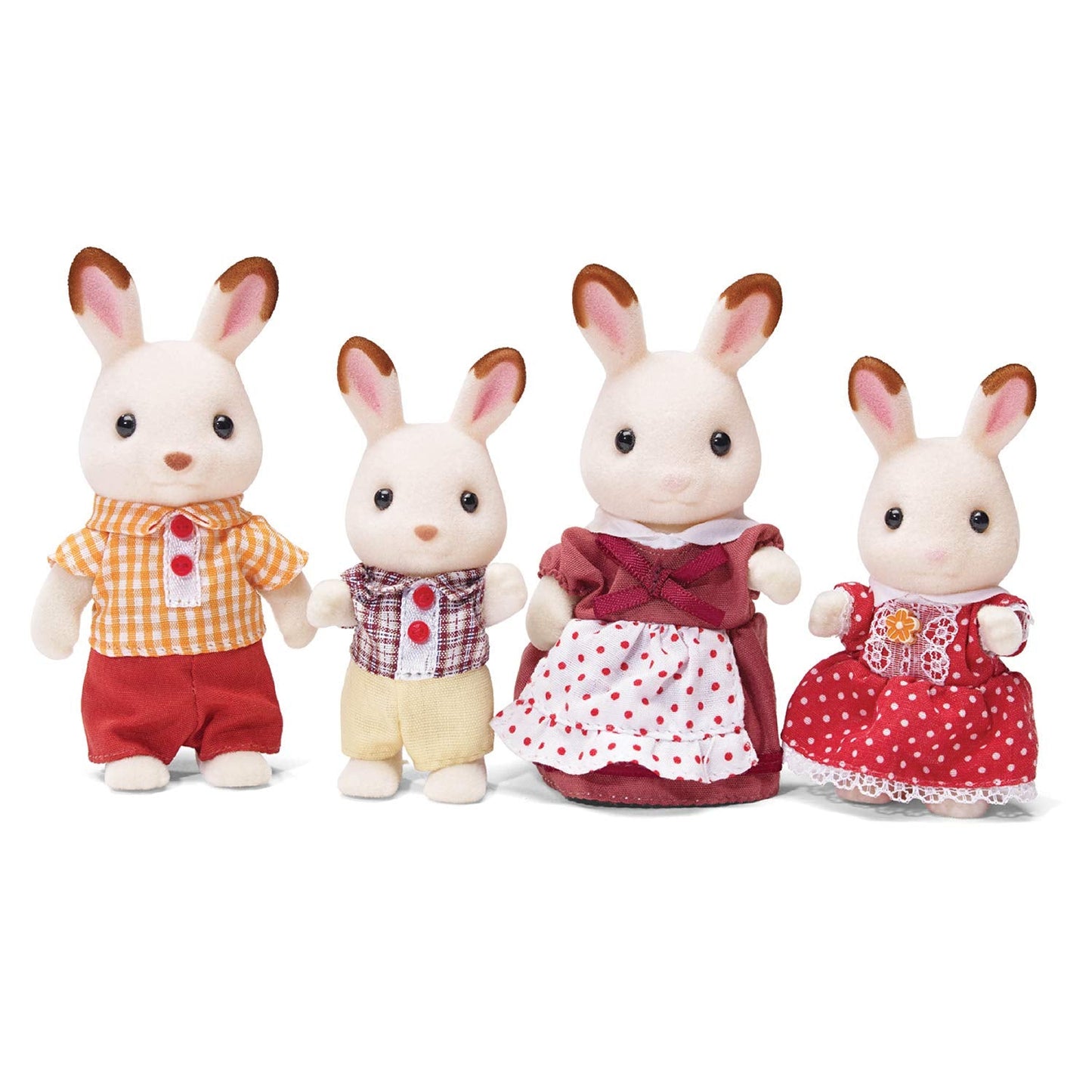 Calico Critters Hopscotch Rabbit Family – Poseable Doll Figures for Village Play
