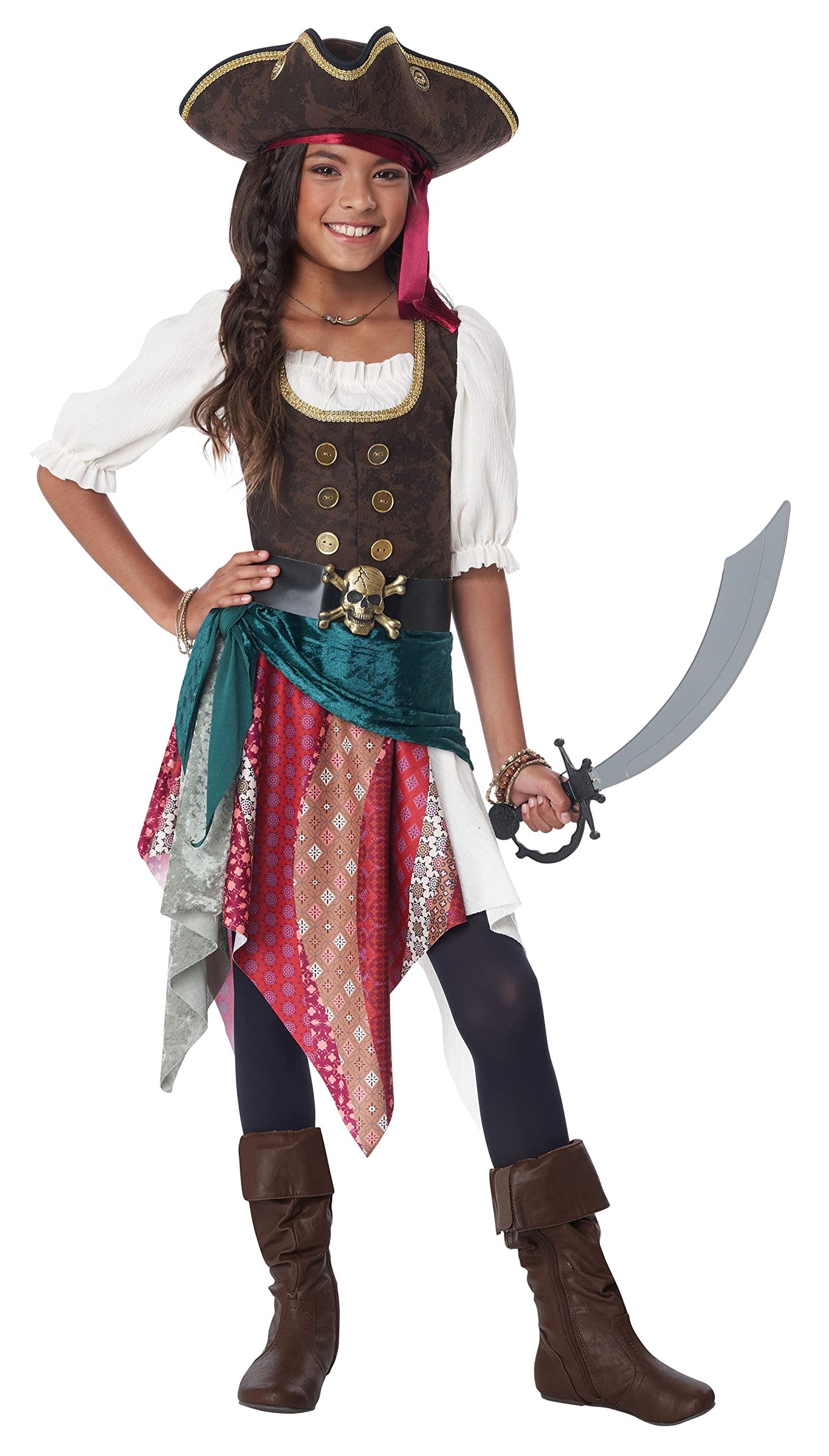 California Costumes Boho Pirate Child Costume – Large (10-12)