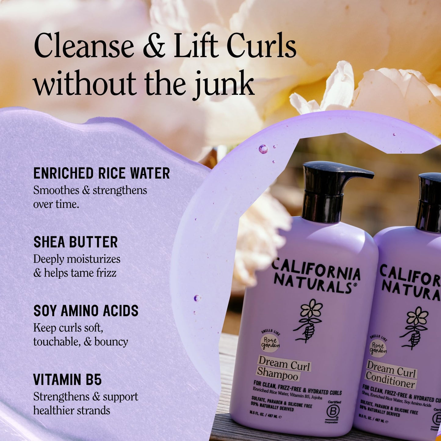 California Naturals Dream Curl Shampoo & Conditioner Set | Hydrating Curl Care for Soft, Frizz-Free Curls