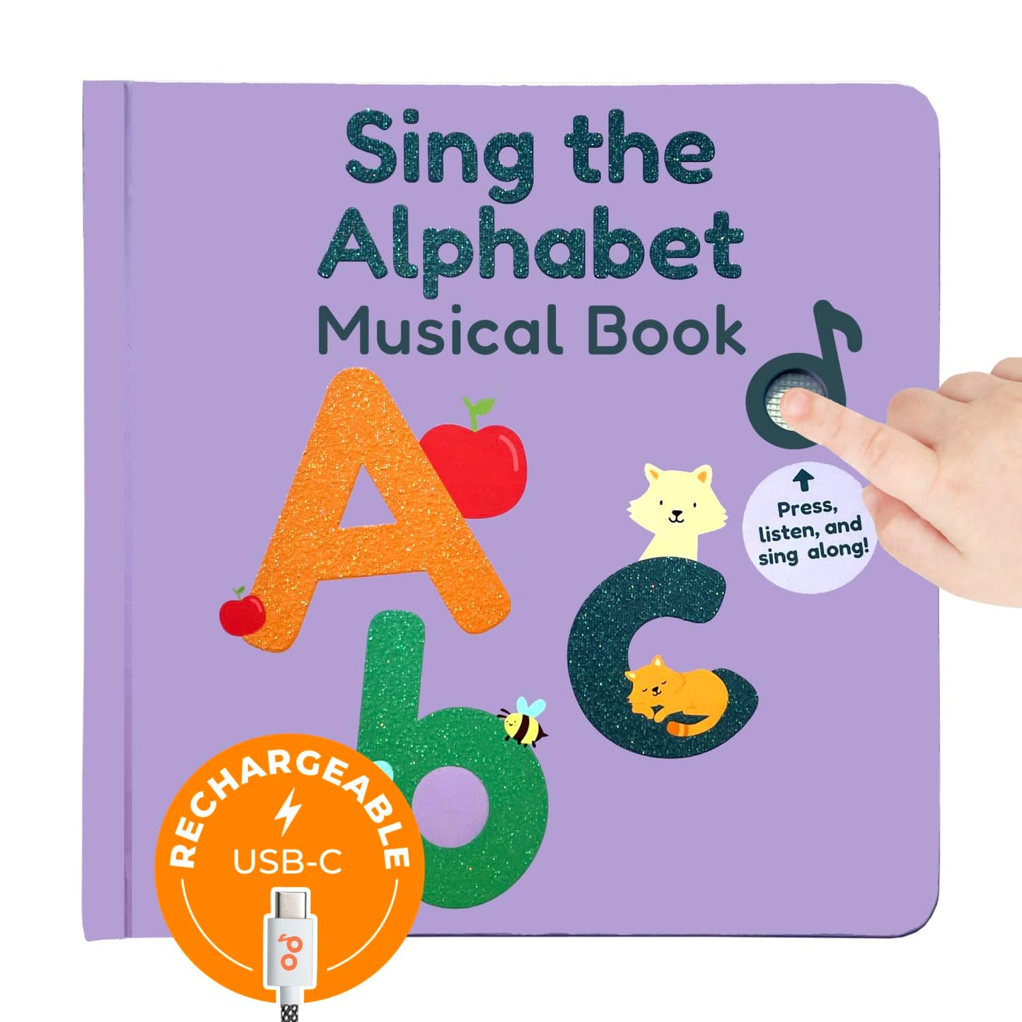 Cali's Books Alphabet Book for Toddlers 1-3 — Interactive ABC Song Toy