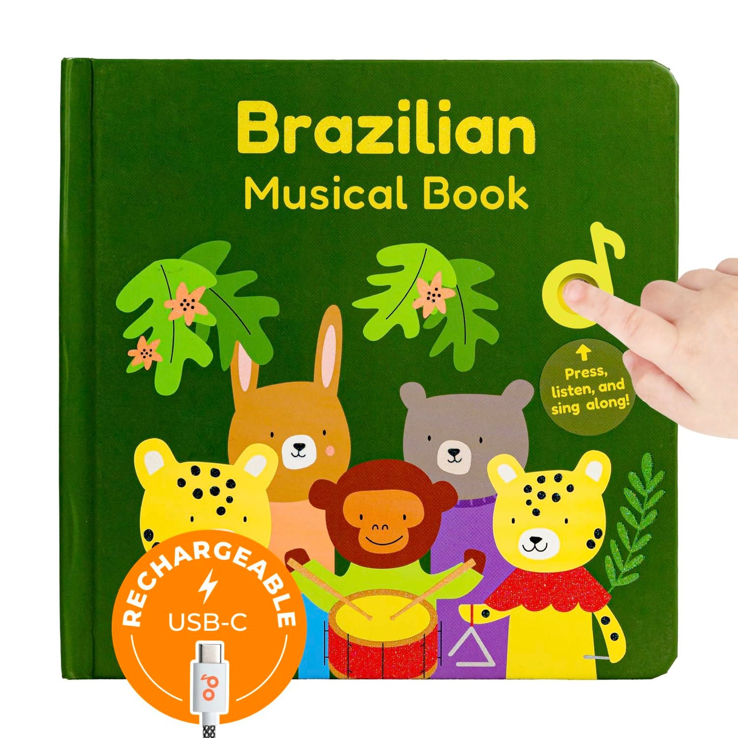 Cali's Books Brazilian Nursery Rhymes Book – Portuguese Sound Book for Toddlers 1-3 | Bilingual Lyrics & Translations