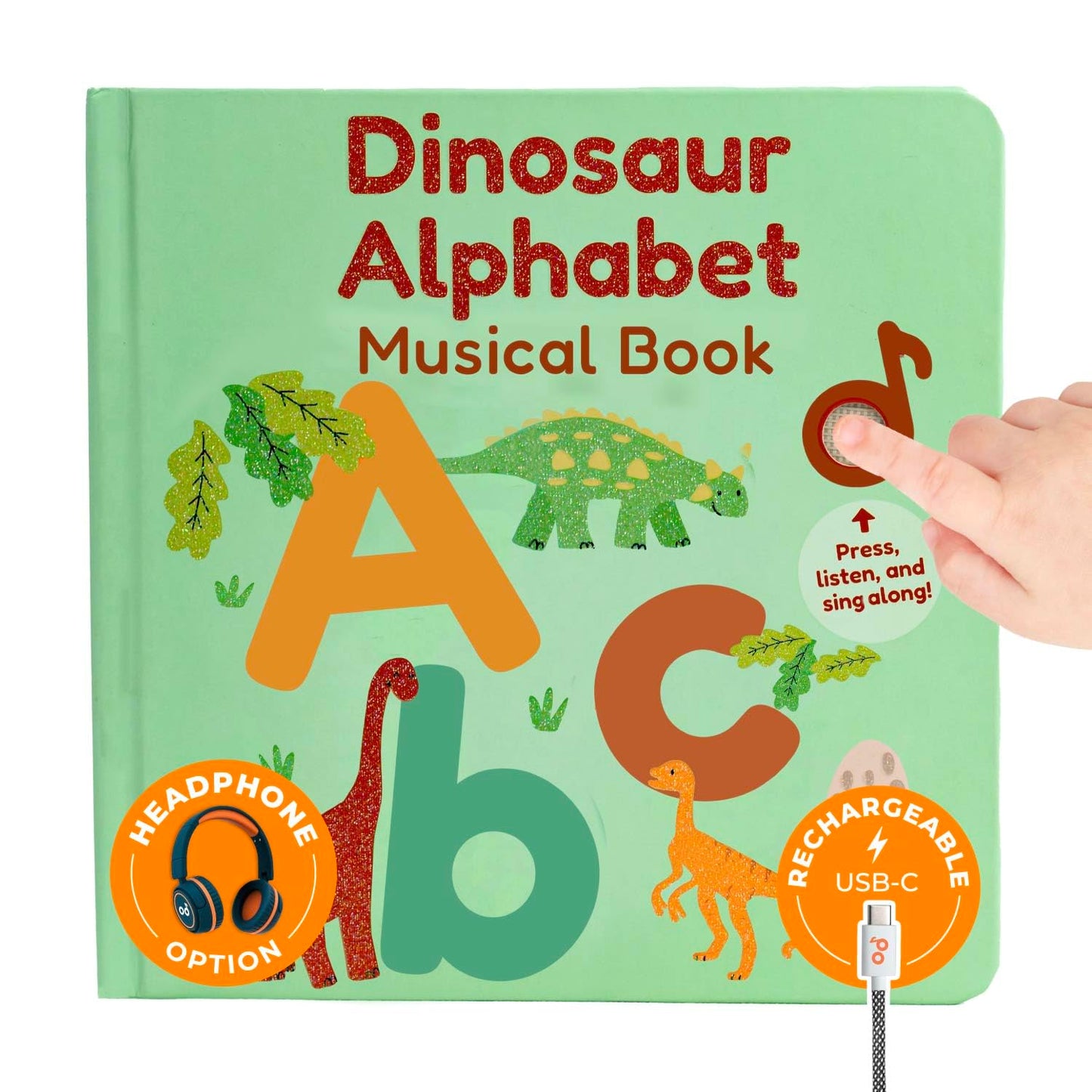 Cali's Books Dinosaur Alphabet Book for Toddlers 1-3 | Interactive Dino ABC Sound Book