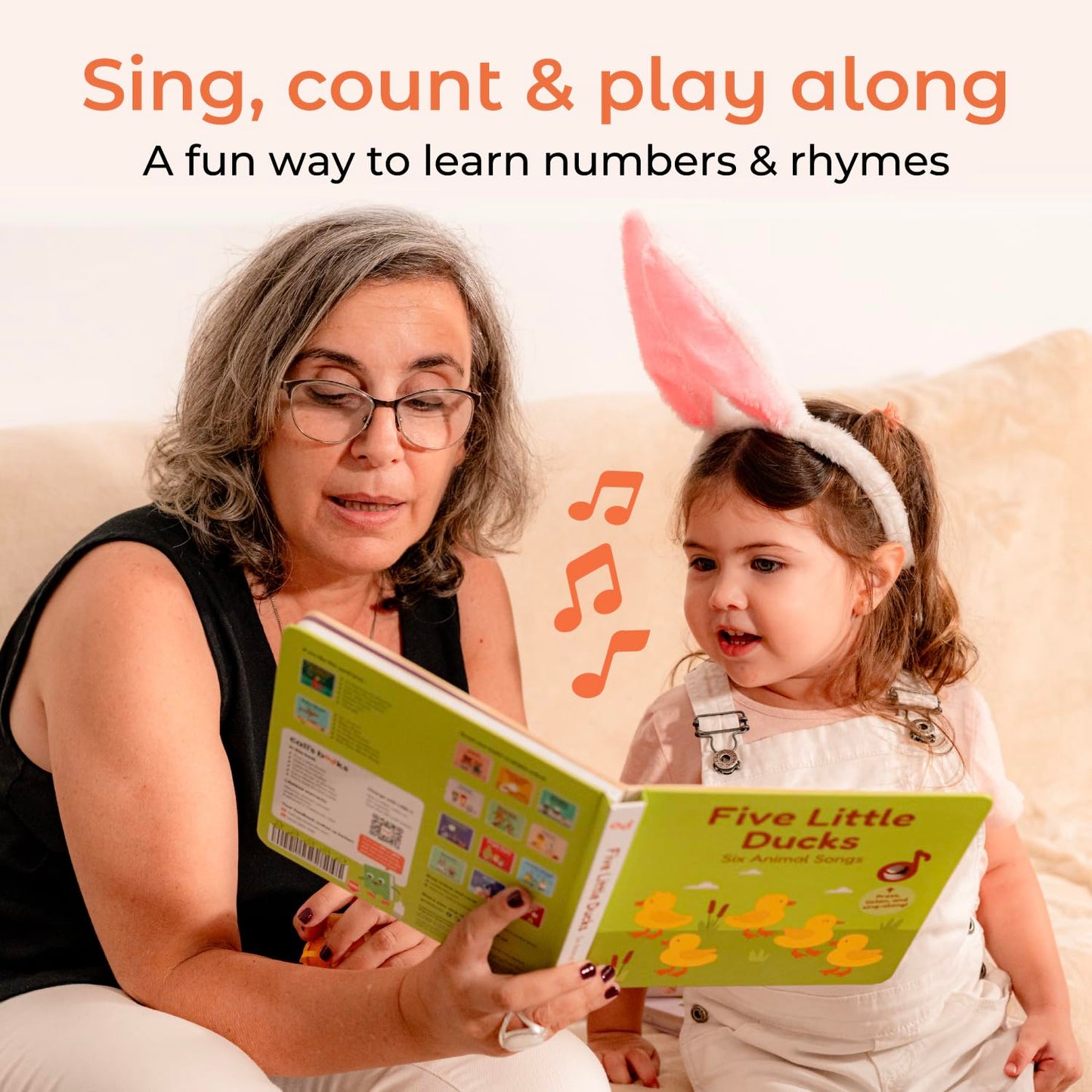 Cali's Books Five Little Ducks Nursery Rhymes Sound Book for Toddlers – 6 Songs & Headphone Jack