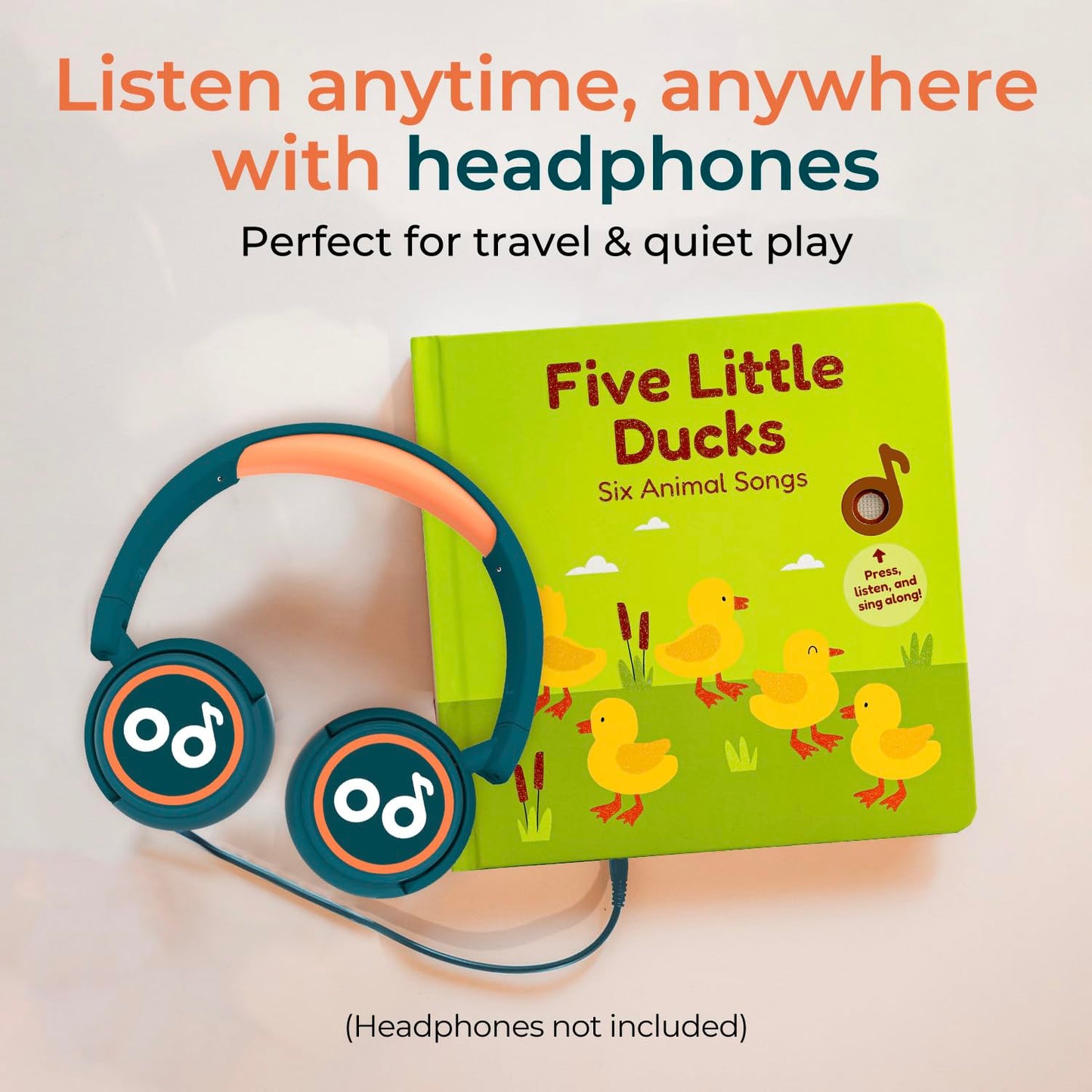 Cali's Books Five Little Ducks Nursery Rhymes Sound Book for Toddlers – 6 Songs & Headphone Jack