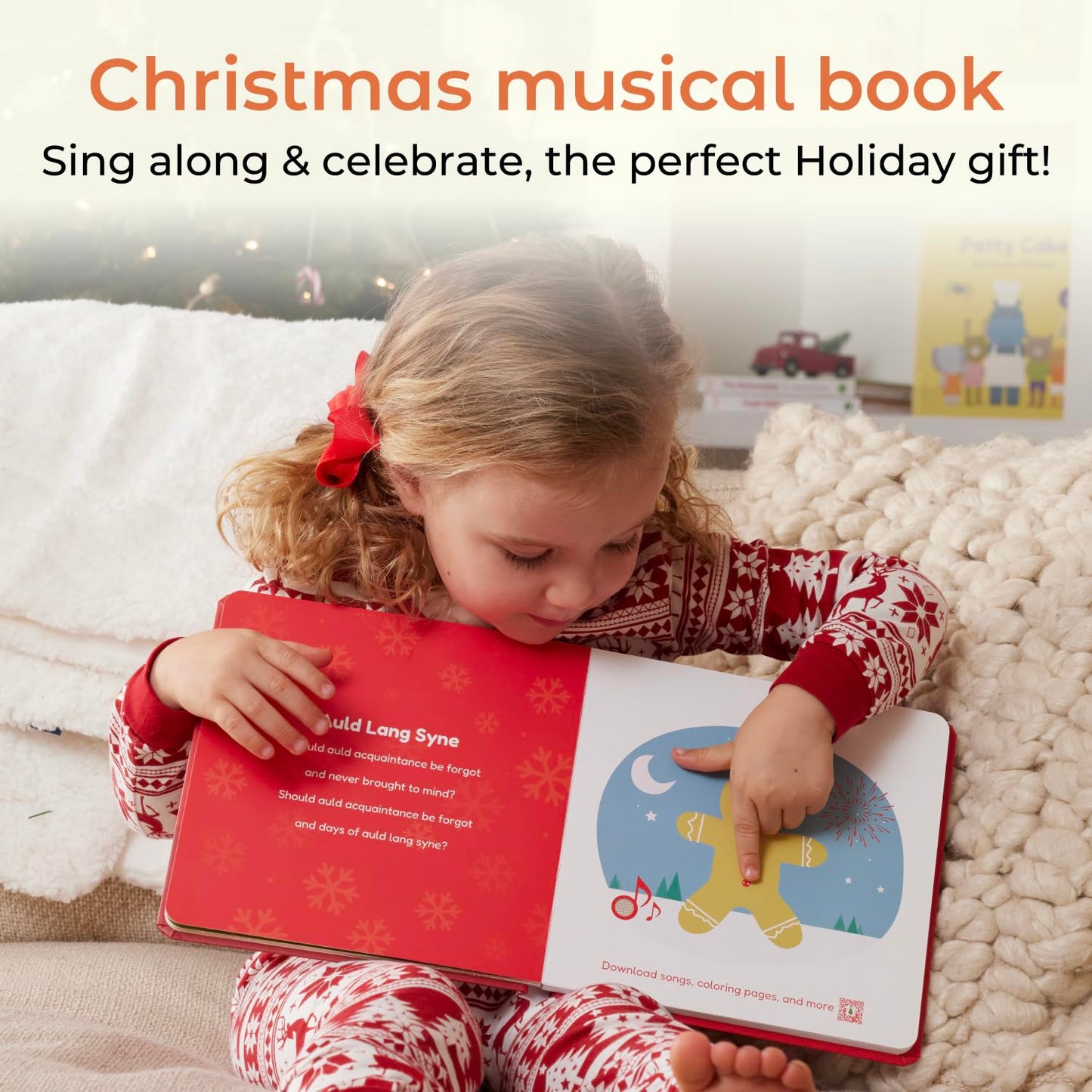 Cali's Books Jingle Bells USB-C Musical Book for Toddlers (1-3)