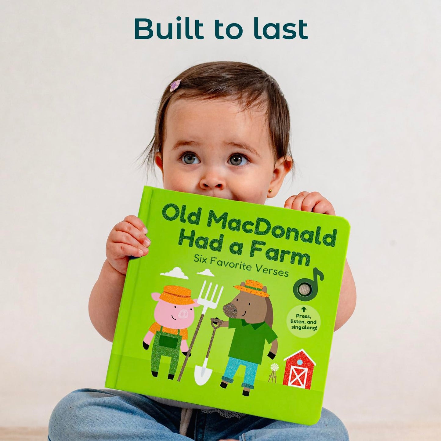 Cali's Books Old MacDonald Farm Music Book for Toddlers 1-3 | Interactive Nursery Rhymes
