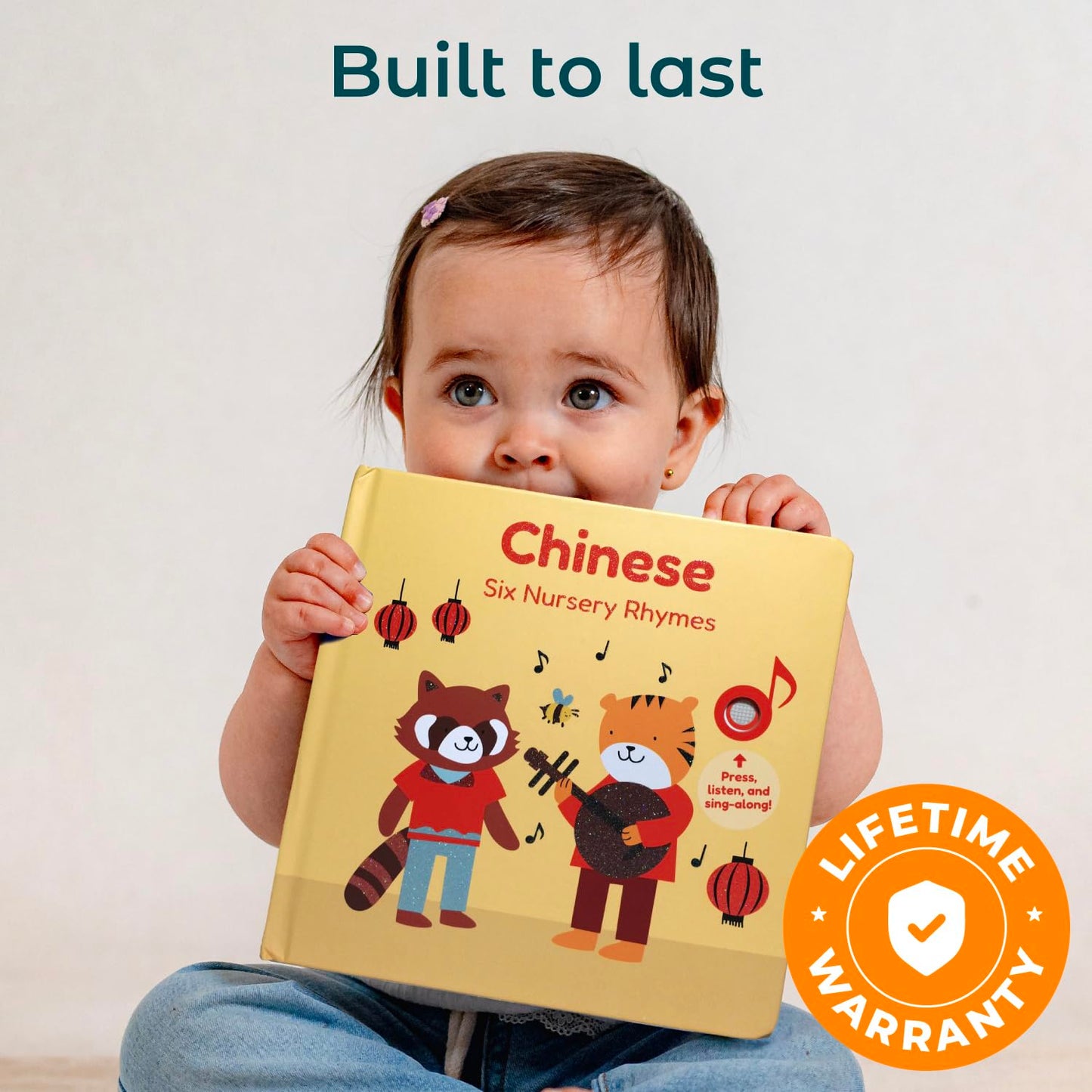 Cali's Books Chinese Nursery Rhymes Book – Sound Book for Toddlers, Bilingual Lyrics & Translations