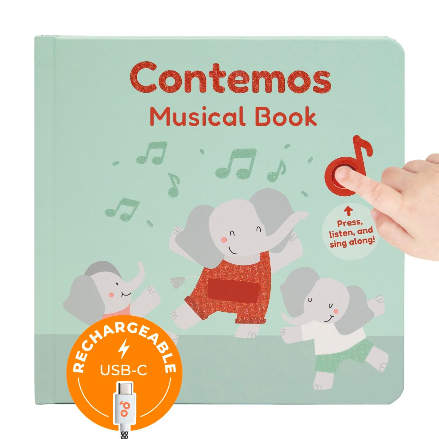 Cali's Books Spanish Count: Nursery Rhymes Sound Book for Babies & Toddlers (1-3) | Bilingual Song Book