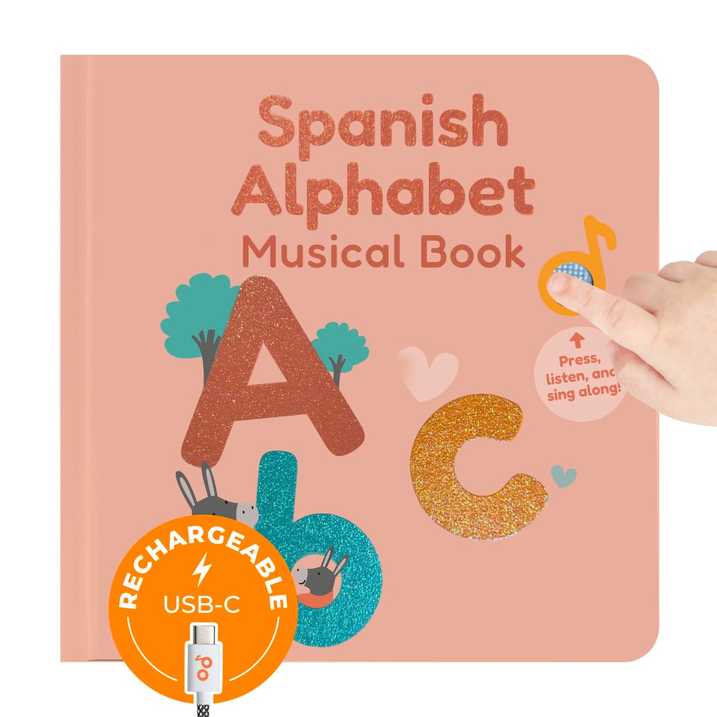 Cali's Books Spanish Nursery Rhymes Sound Book for Babies & Toddlers 1-3 – Bilingual Spanish Songs