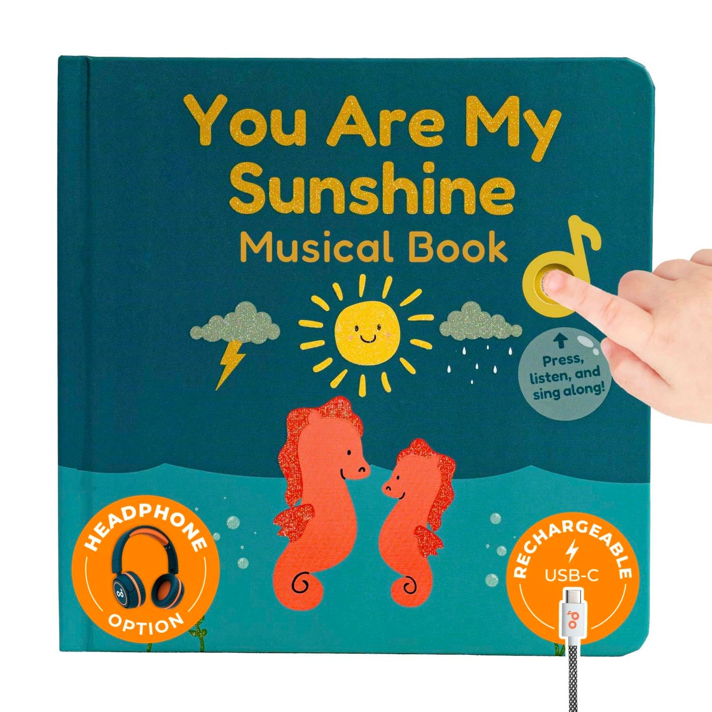 Cali's Books You Are My Sunshine Music Book for Toddlers | Interactive Nursery Rhymes
