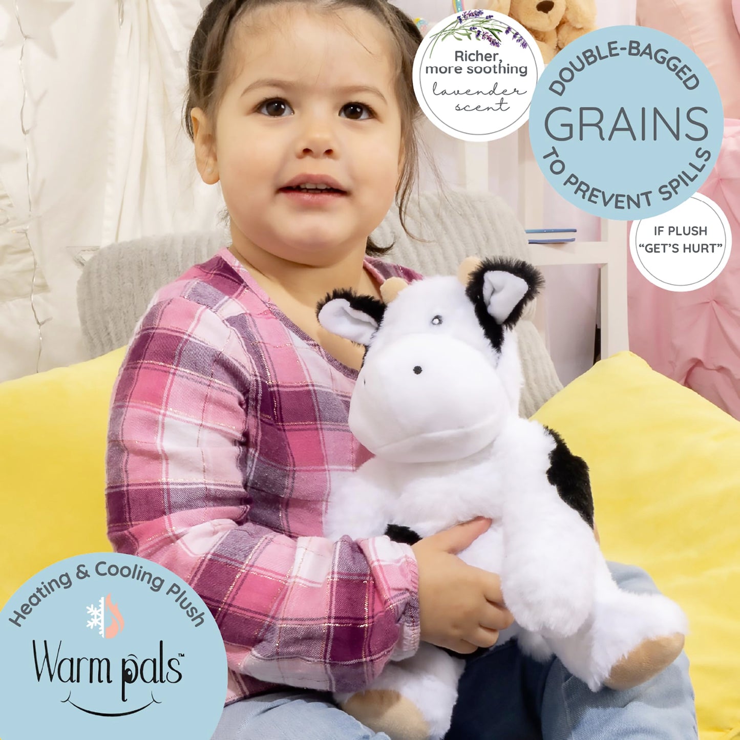 Callie Cow: Microwavable Weighted Plush by Warm Pals
