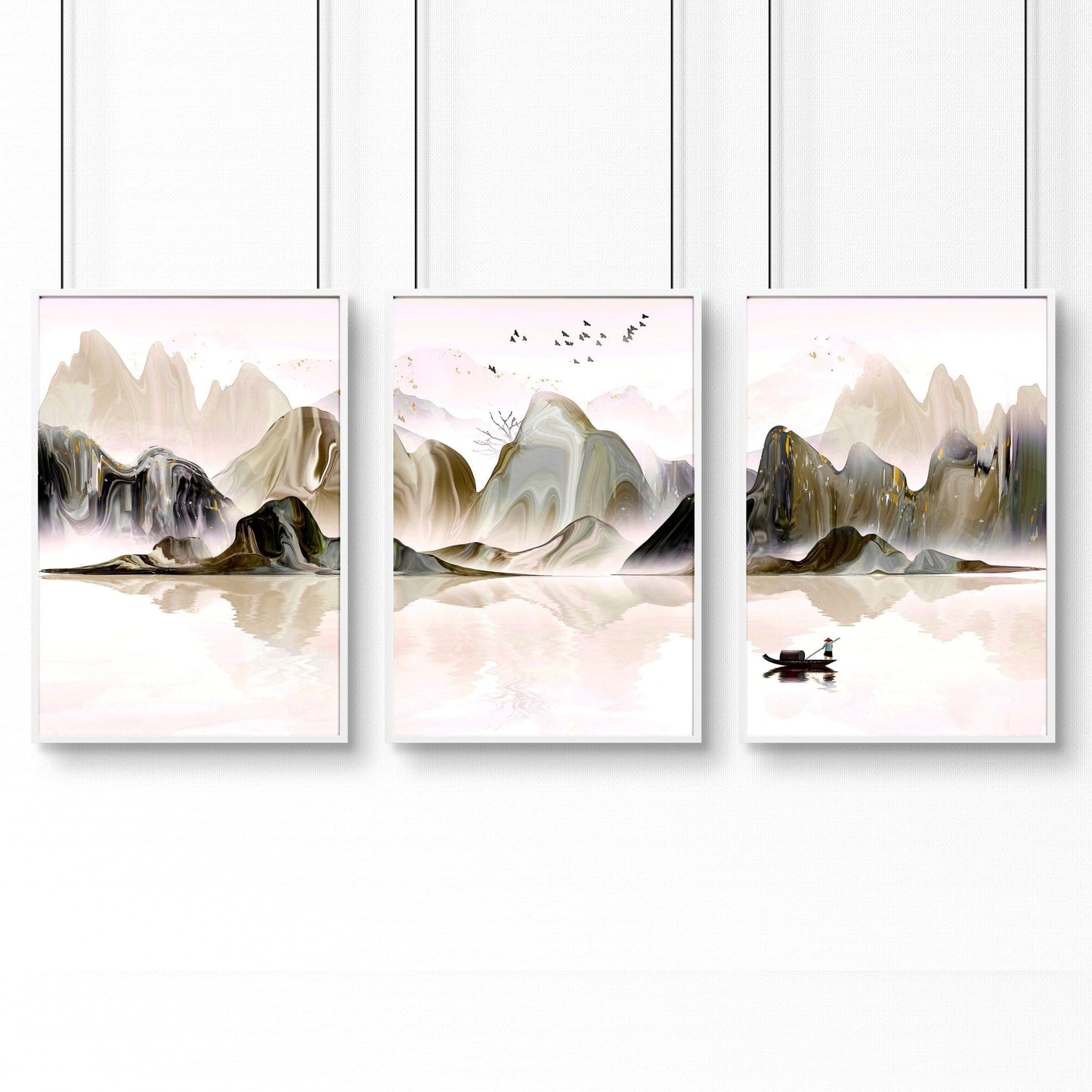 Art for the office wall | set of 3 framed wall art prints