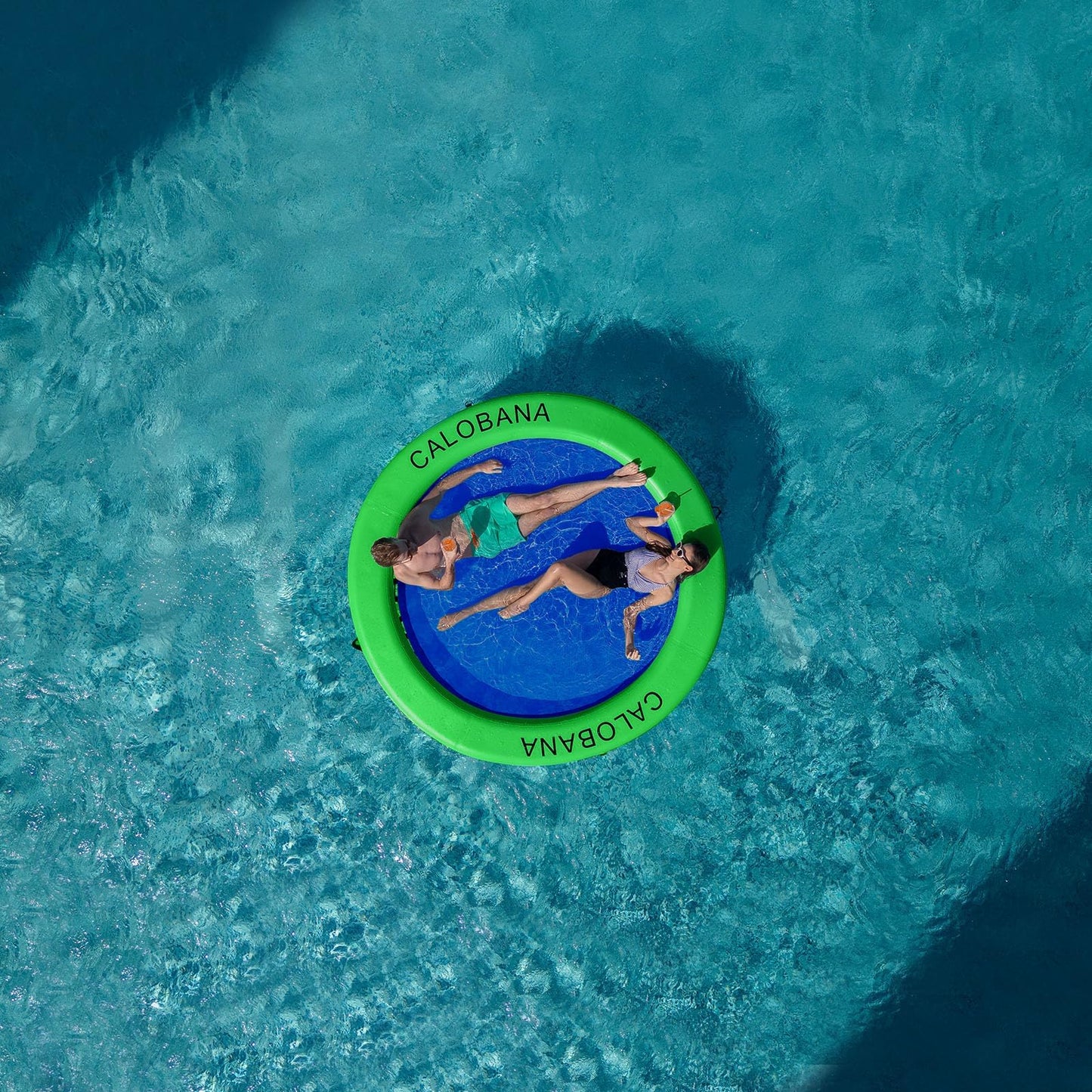 CALOBANA 8ft Float Ring Water Hammock Island – Mesh Lounge for Adults