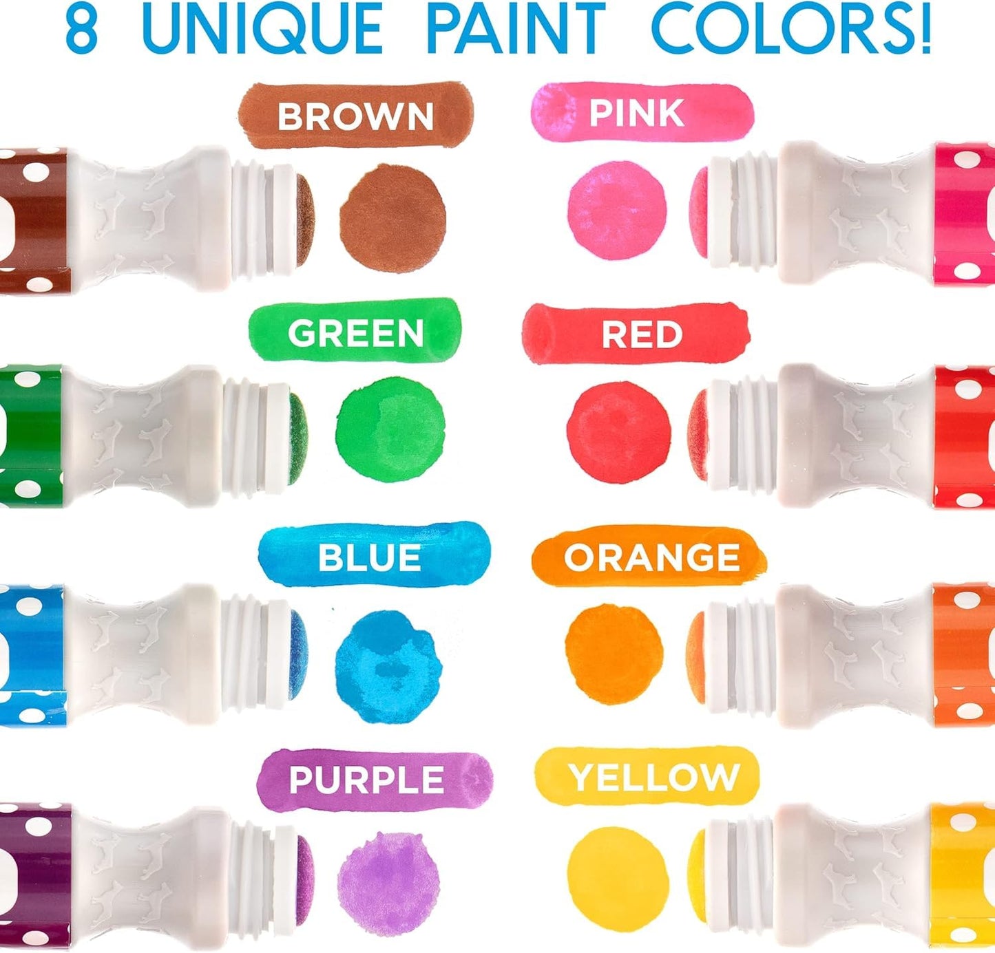Cameron Frank 16 Washable Dauber Dawgs Dot Markers for Toddlers + Free PDF Activity Books