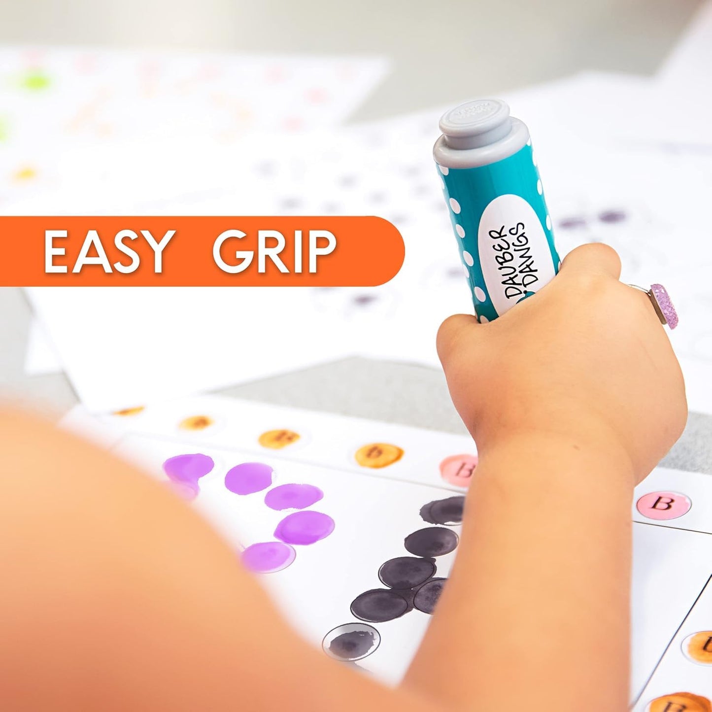 Cameron Frank 16 Washable Dauber Dawgs Dot Markers for Toddlers + Free PDF Activity Books