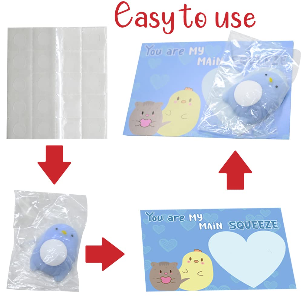 CAMIRUS 28 Pcs Valentines Day Cards with Mochi Squishies – Cute Kawaii Animal Toys for Gift Exchange