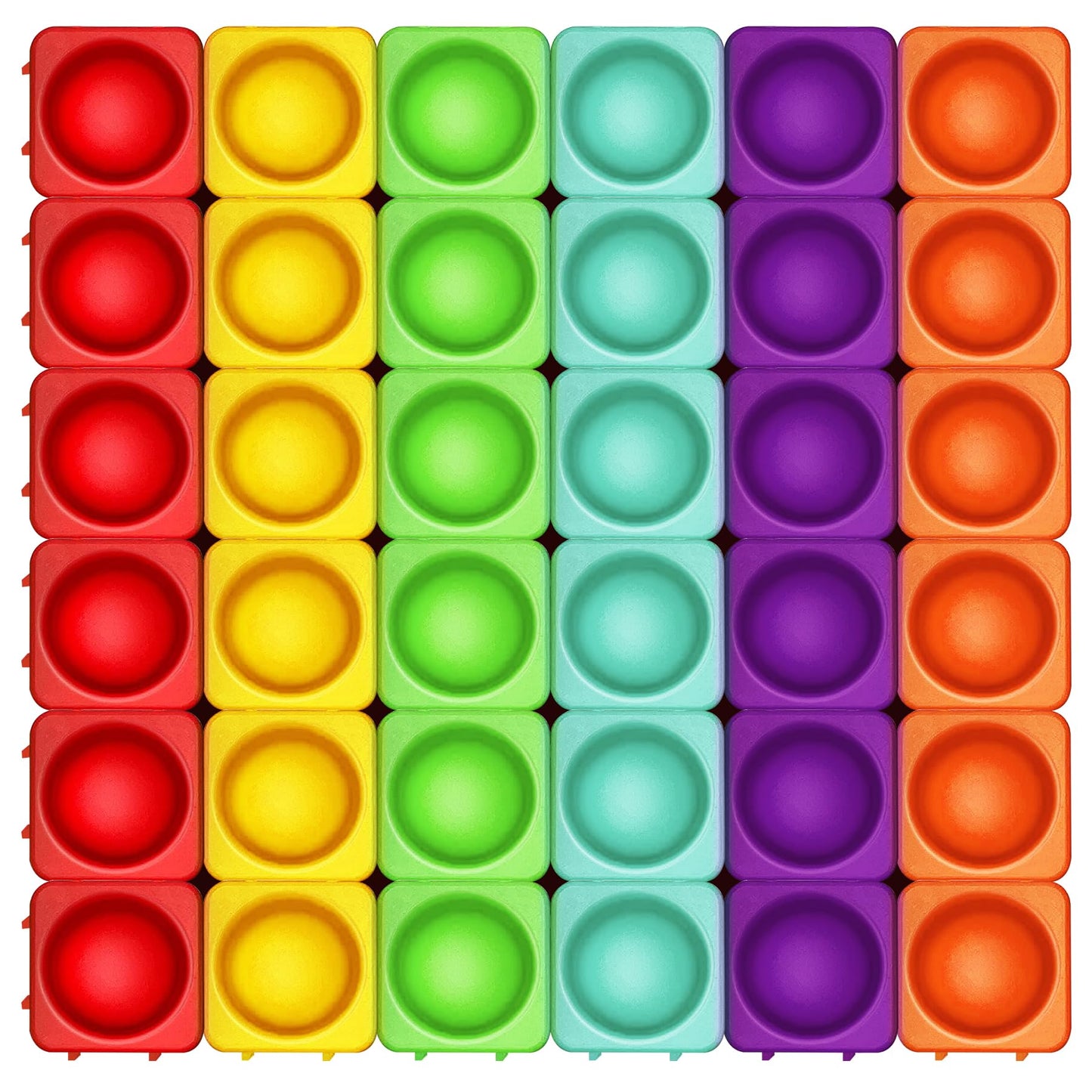 Candisplay Giant Pop Blocks Bubble – Premium Silicone Fidget Blocks for Imaginative Play & Learning (36PCS)