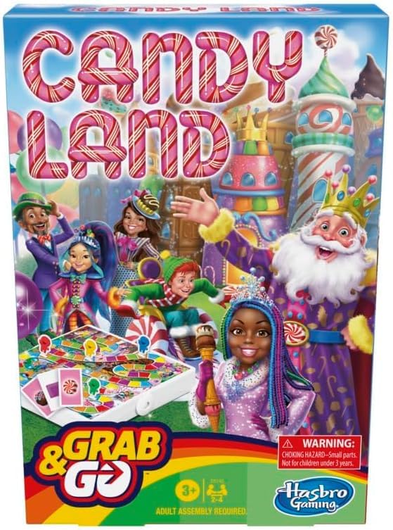 Candy Land Grab and Go Travel Board Game for 2-4 Players | Ages 3+