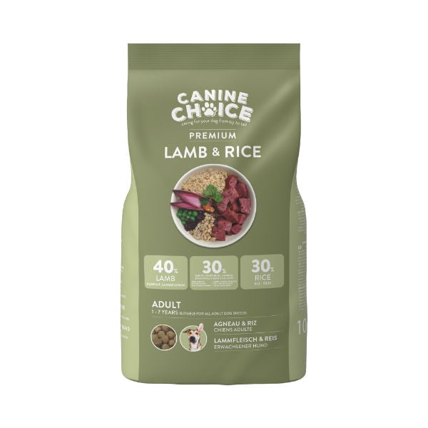 Canine Choice Premium Adult Dry Dog Food 10kg - Lamb
