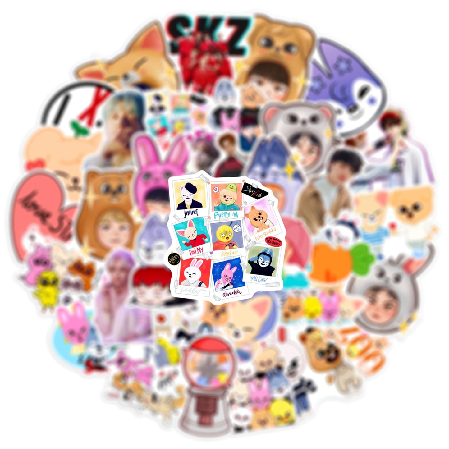 Cannity 50 Pcs Stray Kids Stickers for Water Bottles, Laptops & Luggage - Waterproof PVC Vinyl Decals