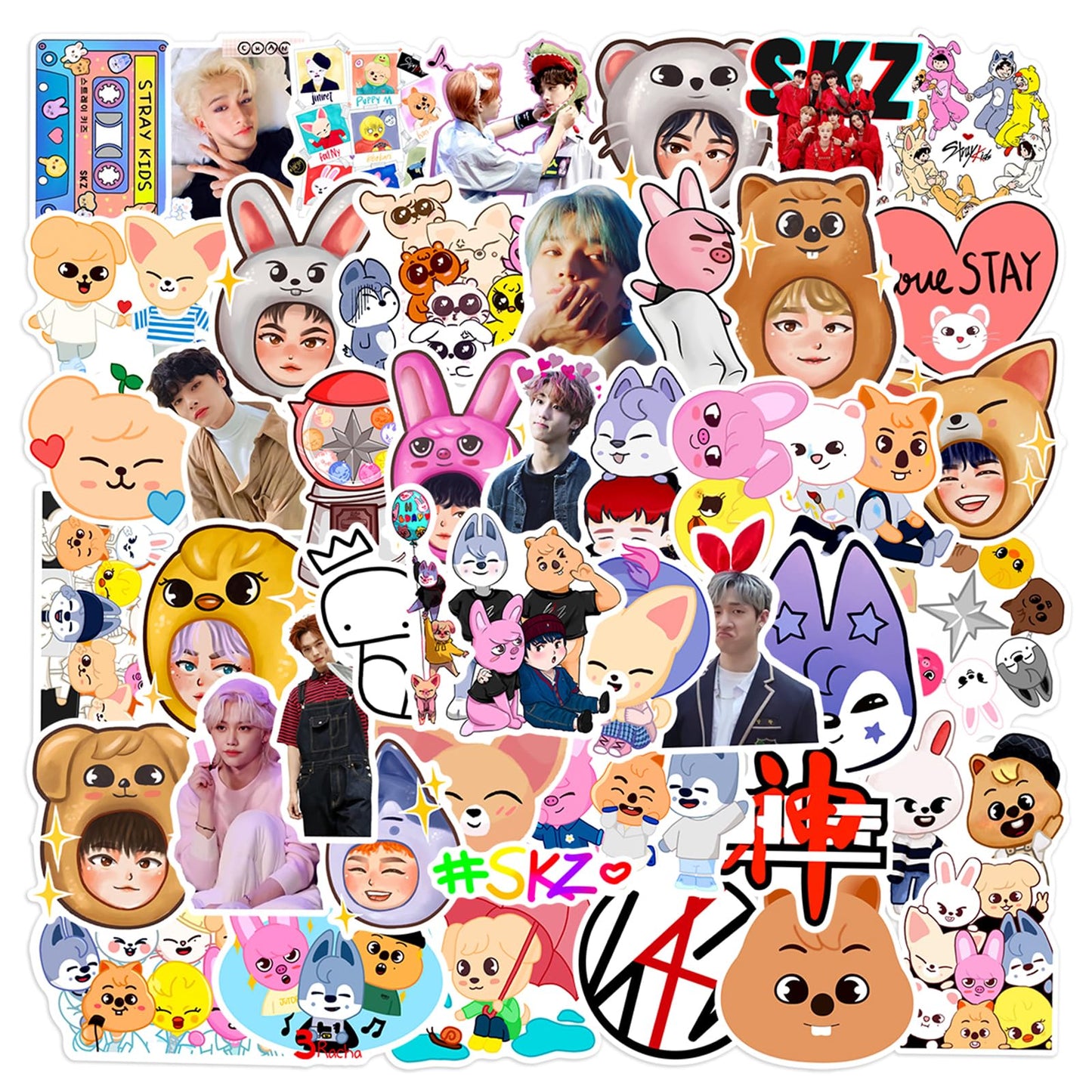 Cannity 50 Pcs Stray Kids Stickers for Water Bottles, Laptops & Luggage - Waterproof PVC Vinyl Decals
