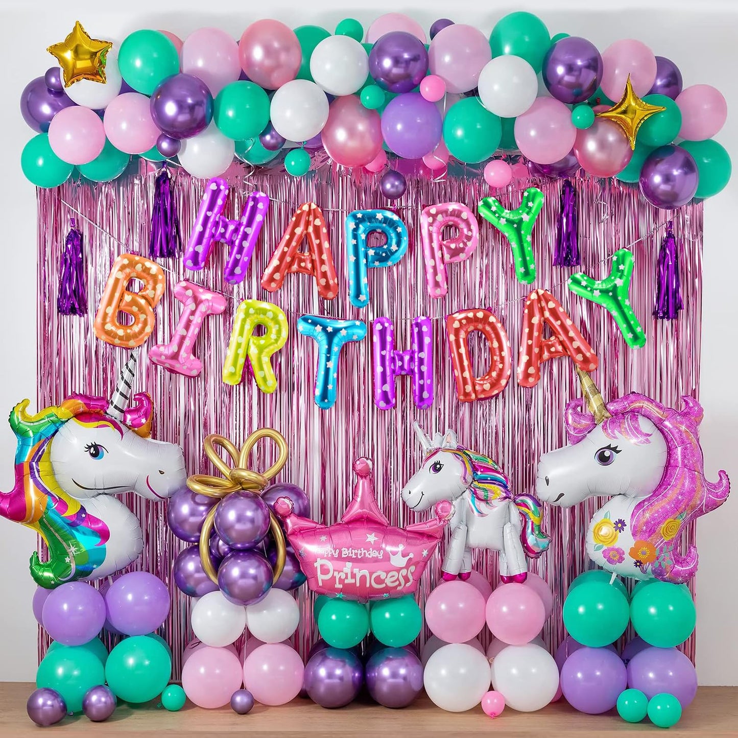 CANREVEL Happy Birthday Banner 13pcs – 16 Inch Mylar Foil Letters, 3D Multi-Color Party Decorations
