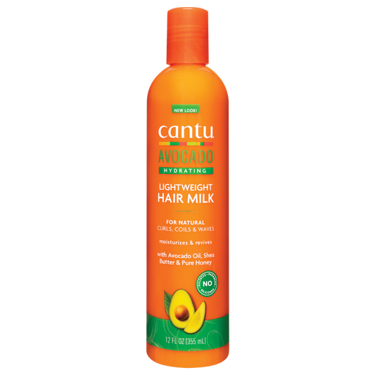 Cantu Avocado Lightweight Hair Milk 12 oz / 355 ml - For Moisturized, Defined Curls & Coils