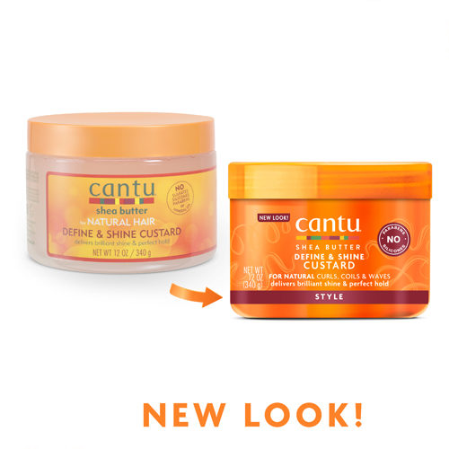Cantu Define & Shine Custard 12 oz / 340 gm - For Defined, Frizz-Free Curls