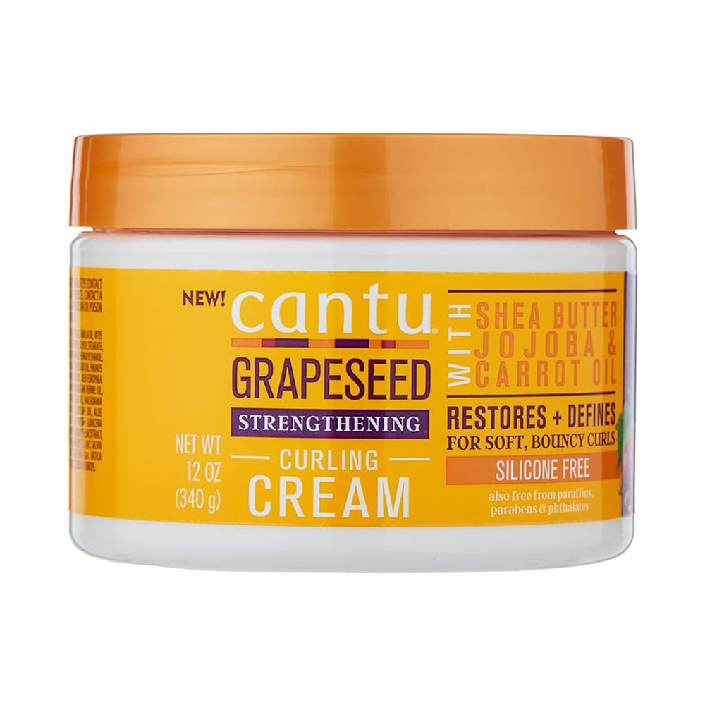 Cantu Grapeseed Curling Cream 12 oz / 340 gm - For Defined, Moisturized Curls