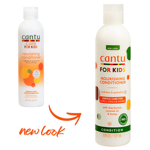 Cantu For Kids Nourishing Conditioner 8 oz / 237 ml - For Fragile Coils, Curls & Waves