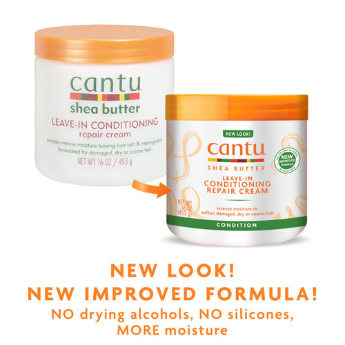 Cantu Shea Butter Leave-In Conditioning Repair Cream 16 oz / 453 gm - For Intense Moisture & Repair