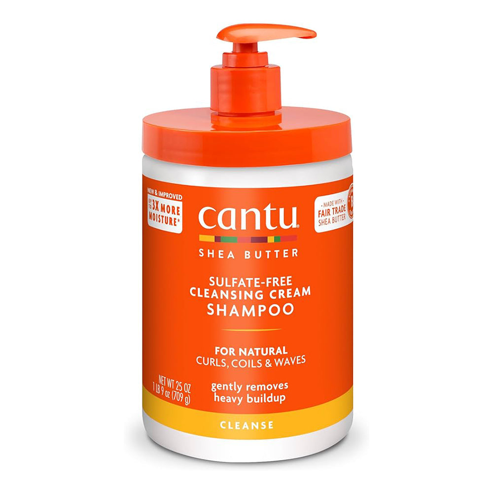 Cantu Sulfate-Free Cleansing Cream Shampoo 25 oz / 709 gm - For Natural Curls & Gentle Cleansing