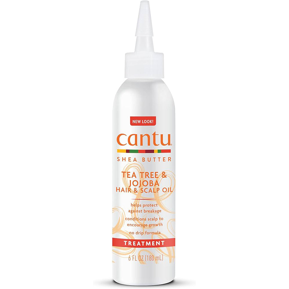 Cantu Tea Tree & Jojoba Hair & Scalp Oil 6 oz / 180 ml - For Healthy Hair Growth & Scalp Relief