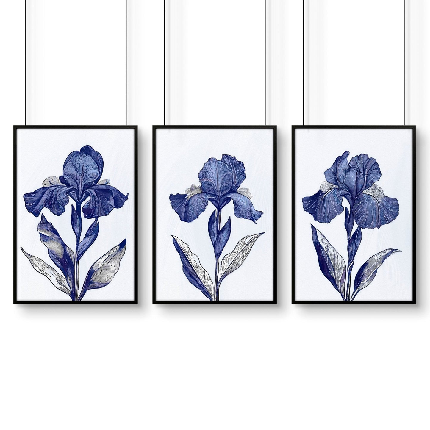 Canvas Pictures For Walls | Set of 3 Botanical Wall art Prints