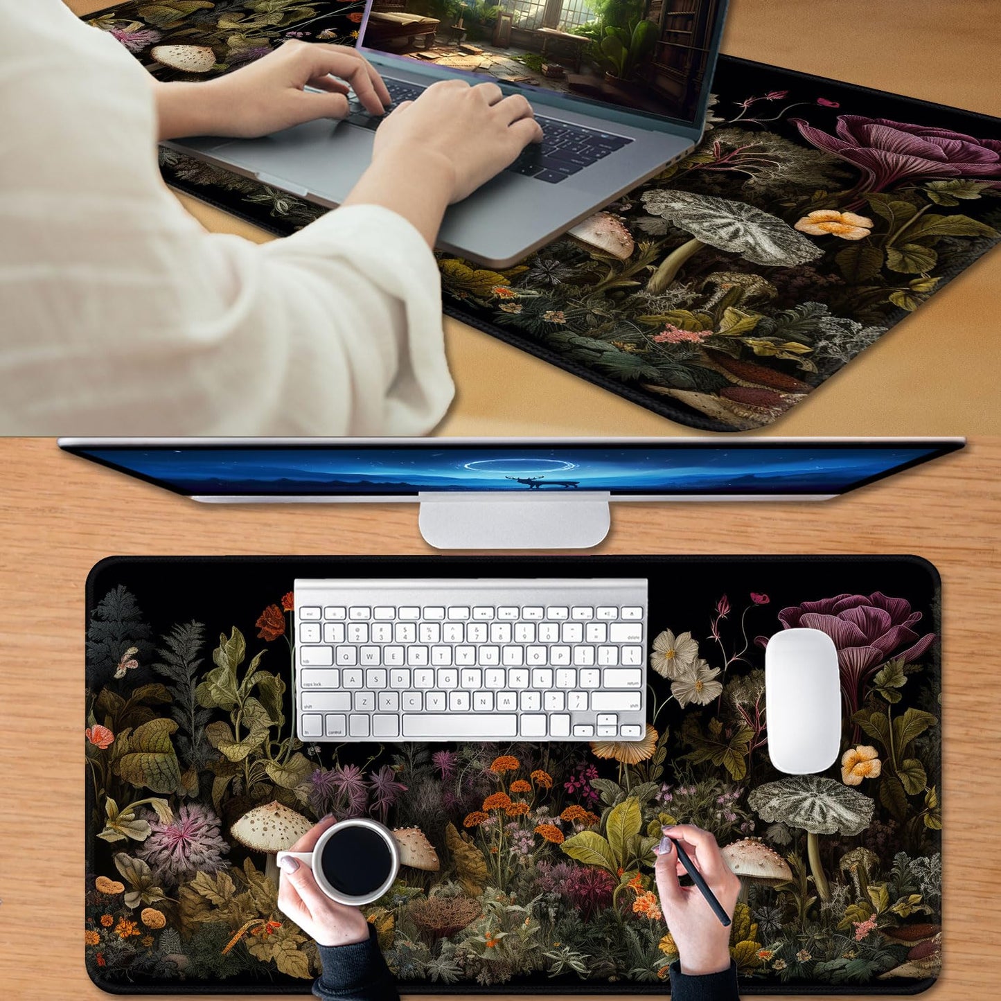 CAPAUNVDA MTG Playmat 24x14 – Large Tabletop Card Game Mat for MTG, TCG & LCG