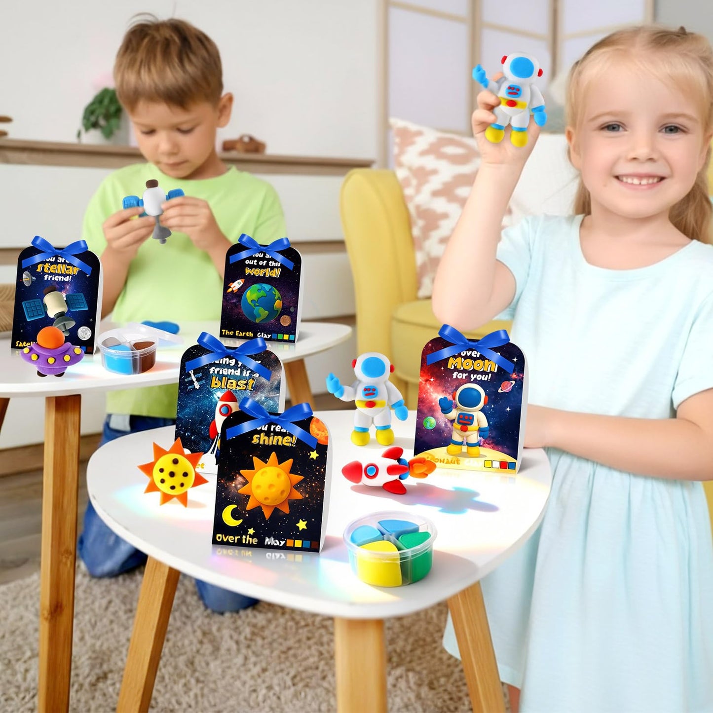Capoda Valentine's Air Dry Clay Kit — 18-Set Kids Craft Gift