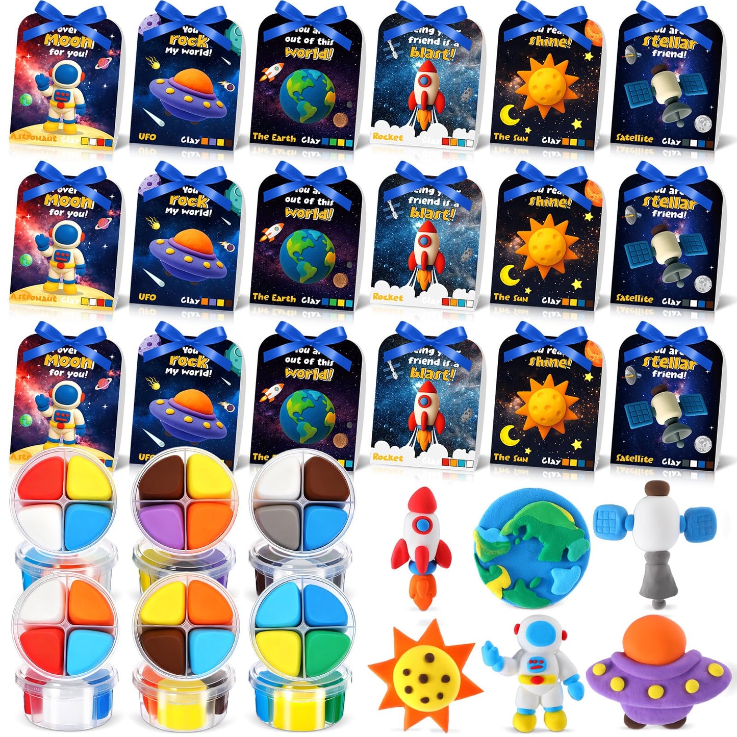 Capoda Valentine's Air Dry Clay Kit — 18-Set Kids Craft Gift