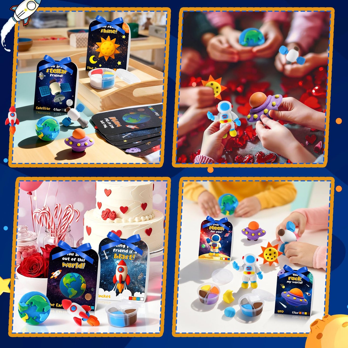 Capoda Valentine's Air Dry Clay Kit — 18-Set Kids Craft Gift
