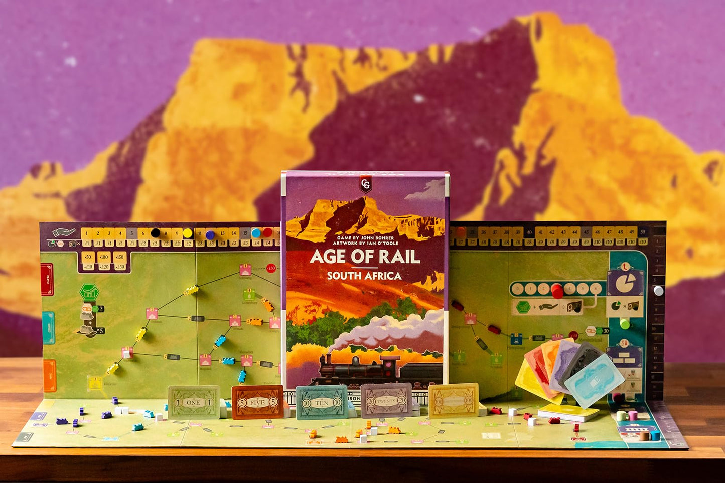 Capstone Games Age of Rail: South Africa — Strategy Board Game for 3–6 Players, 60-Minute Play Time